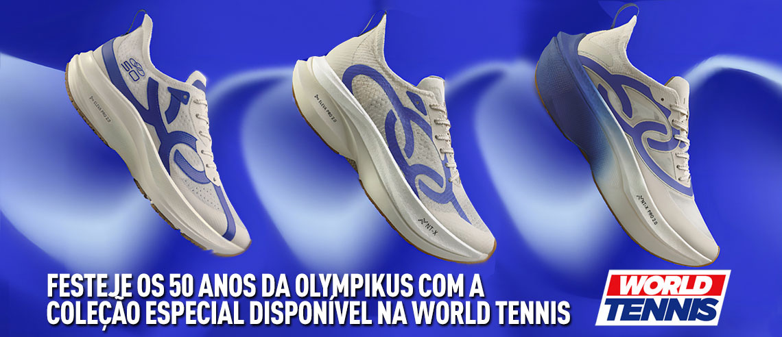Festeje os 50 anos da Olympikus com a coleção especial disponível na World Tennis