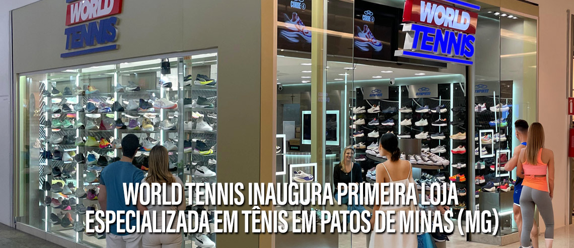 Fachada da loja World Tennis no Pátio Central Shopping em Patos de Minas