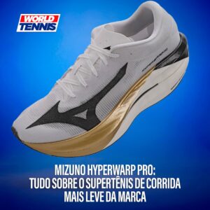 Tênis de corrida Mizuno Hyperwarp Pro com design leve e tecnologia de performance - World Tennis