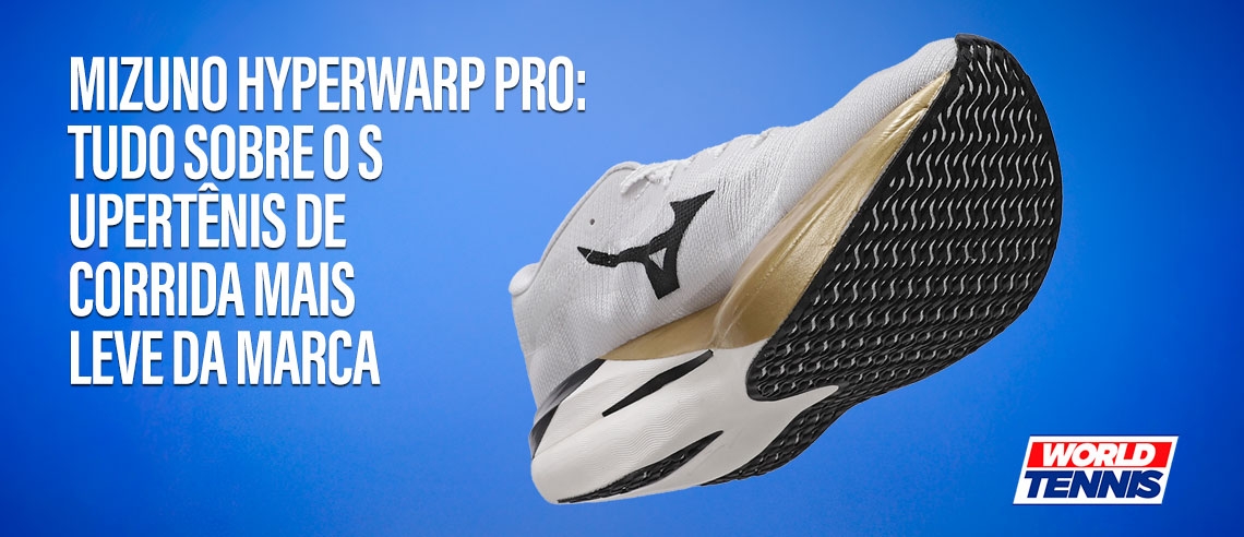 Tênis de corrida Mizuno Hyperwarp Pro com design leve e tecnologia de performance - World Tennis