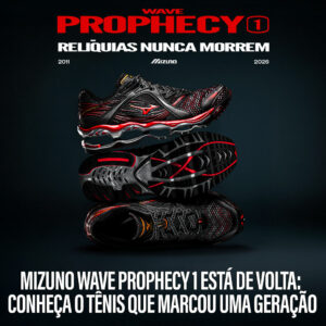 Mizuno Wave Prophecy 1 na versão relançada na World Tennis