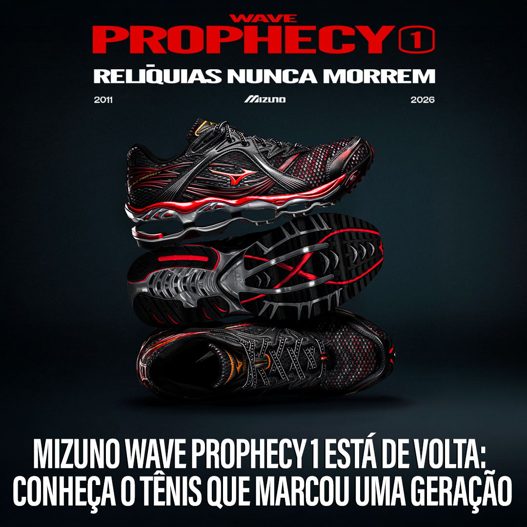 Mizuno Wave Prophecy 1 na versão relançada na World Tennis