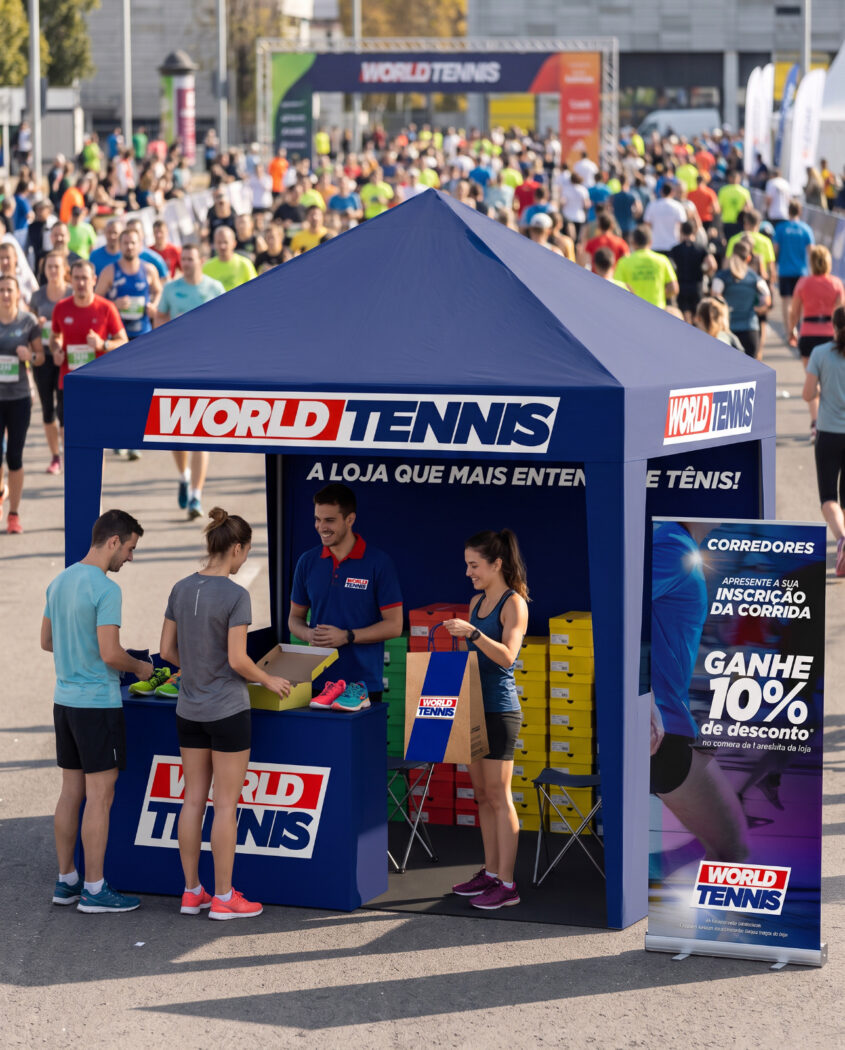 Modelo de operação da nova loja Pop Up World Tennis voltado para a experiência do consumidor
